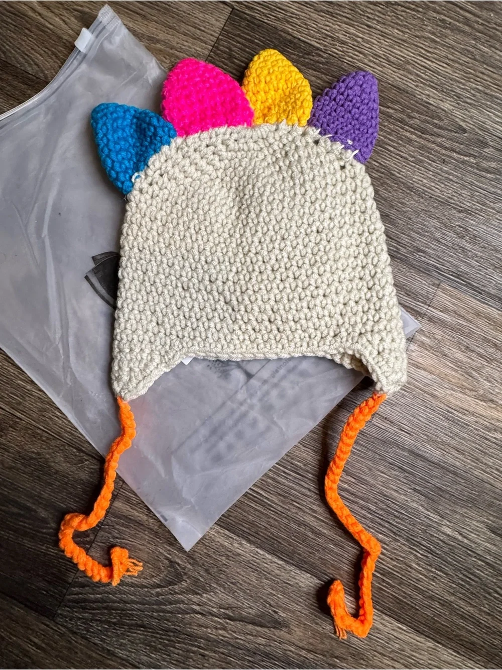 Kids Crochet Turkey Beanie Hat - Multicolor